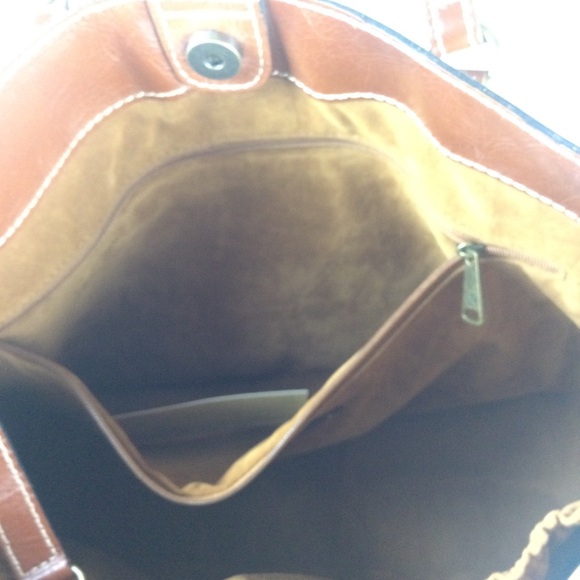 Patricia Nash Olivenza Leather Double Handle Snap Top Tote Bag - Picture 13 of 16